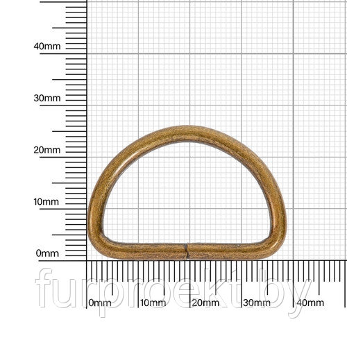 Полукольцо 30х20мм (3,5мм) антик роллинг D