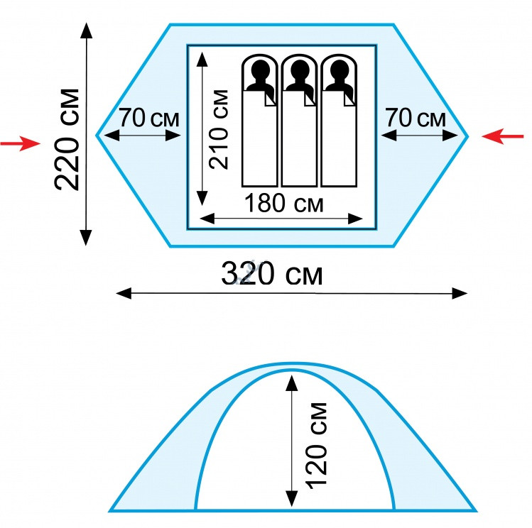 Туристическая палатка Tramp Scout 3 (v2) - фото 6 - id-p178774034