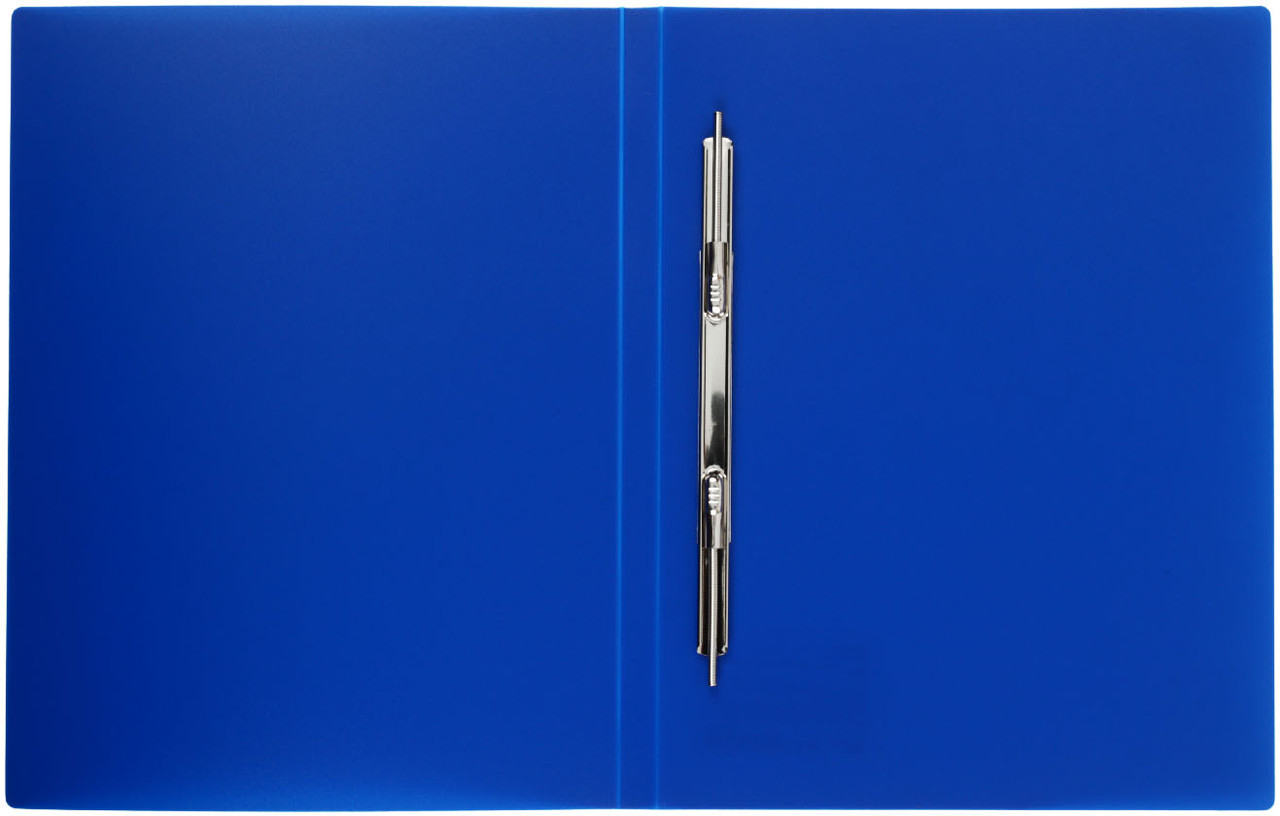 Папка-скоросшиватель пластиковая с пружиной «Стамм» толщина пластика 0,5 мм, синяя