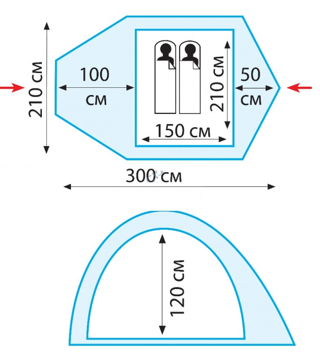 Туристическая палатка Tramp Lair 2 V2 - фото 6 - id-p224810045