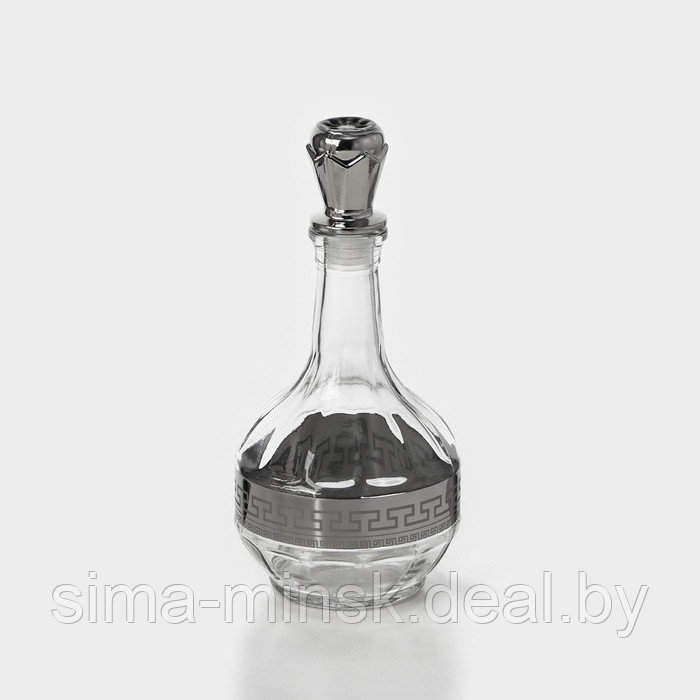 Набор питьевой "Неро"(графин 500мл, стопка 50мл 6шт)с гравировкой и напылением,цвет серебро - фото 2 - id-p225413904