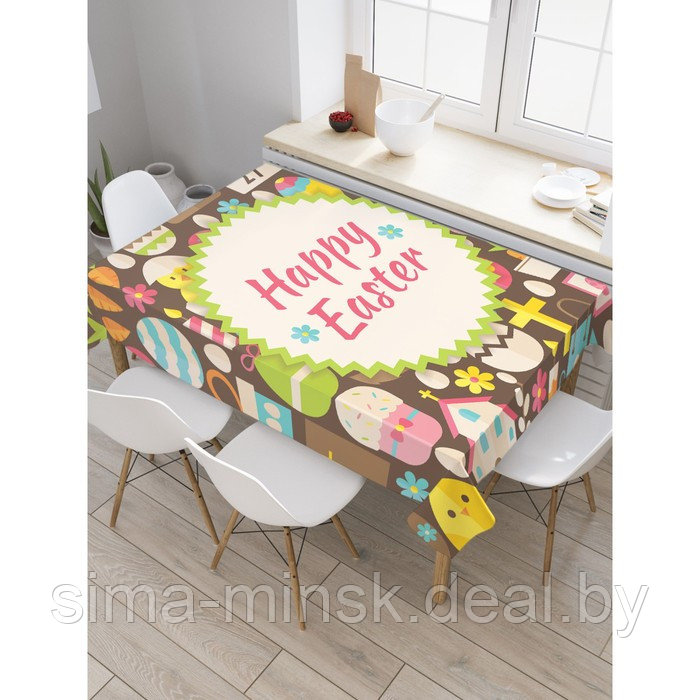 Скатерть на стол с рисунком «Пасхальный праздник», размер 120x145 см - фото 1 - id-p225414164