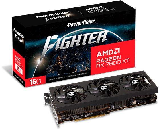 Видеокарта PowerColor Fighter AMD Radeon RX 7800 XT 16GB GDDR6 RX 7800 XT 16G-F/OC - фото 2 - id-p225414100