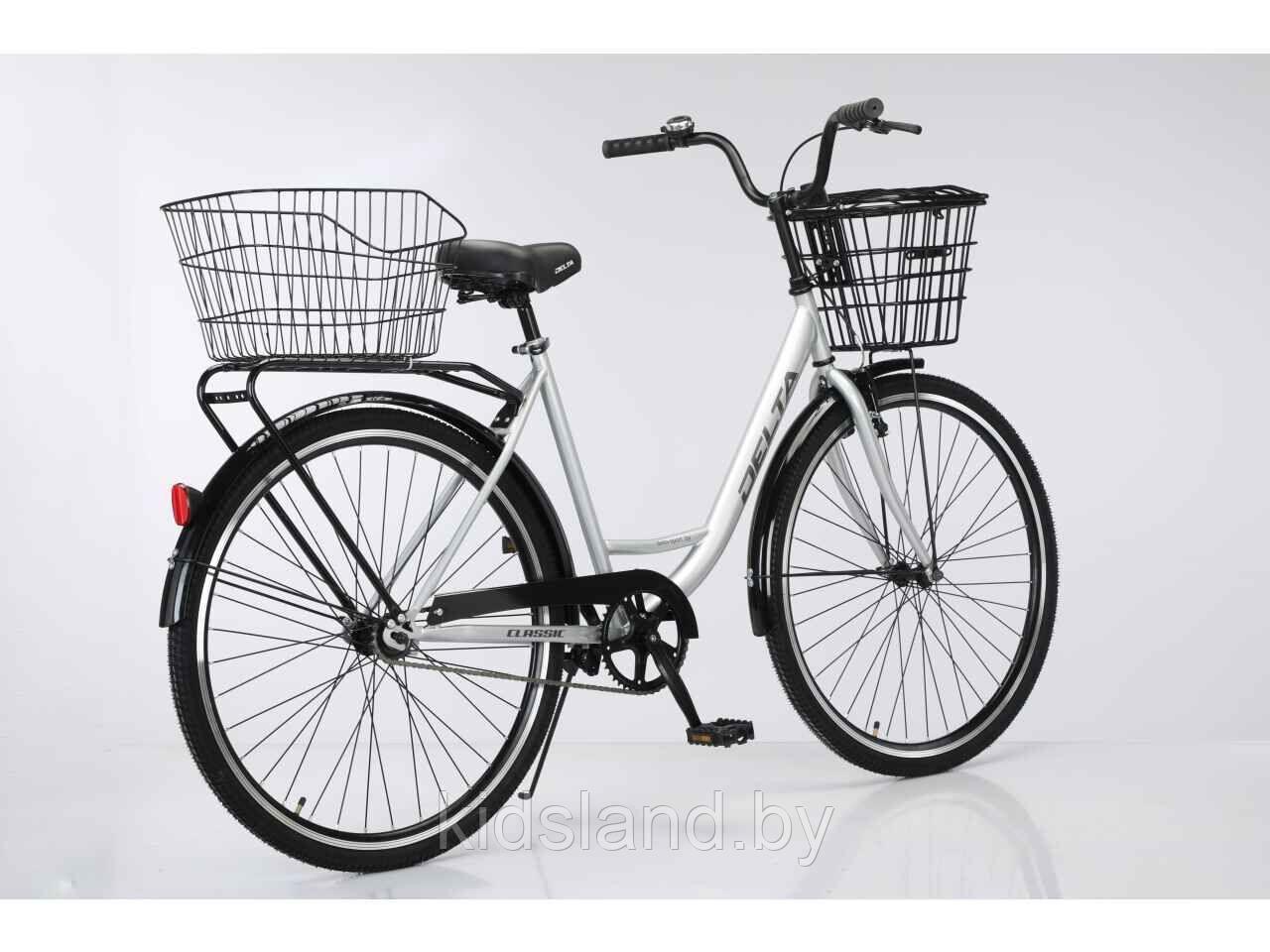 Велосипед DELTA Classic 2804 (серебристый, 2024) - фото 2 - id-p225414610