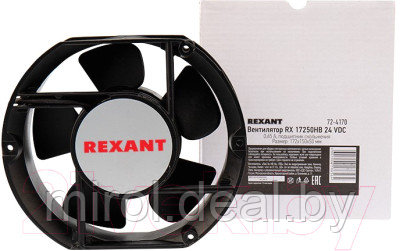 Вентилятор для корпуса Rexant RX 17250HB 24VDC / 72-4170 - фото 2 - id-p225415874