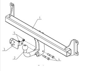 Фаркоп AvtoS для BMW X3 (F25) 2010-2017, X4 (F26) 2014-2018