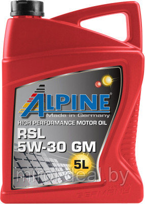 Моторное масло ALPINE RSL 5W30 GM / 0101362 - фото 1 - id-p225416958