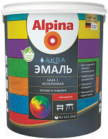 Эмаль Alpina Аква колеруемая глянцевая. База 3