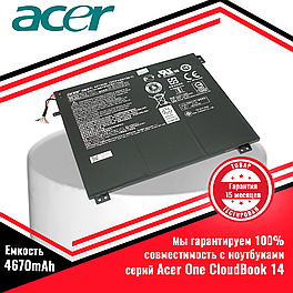 Оригинальный аккумулятор (батарея) для ноутбука Acer One CloudBook 14 (AP15H8I) 11.4V 4670mAh