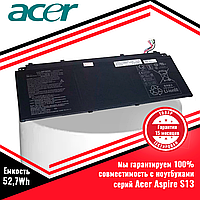 Оригинальный аккумулятор (батарея) для ноутбука Acer Aspire S13-S5-371 серий (AP15O3K) 11.55V 52.7Wh
