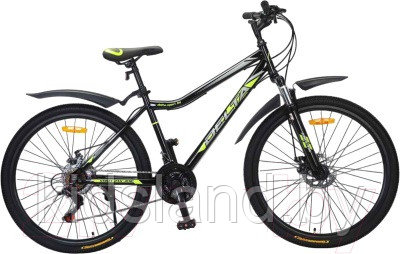 Велосипед DELTA Street 27.5 (р16, черный/зеленый, 2024)
