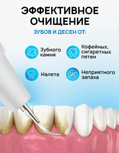 Ультразвуковой портативный скалер Household tooth cleaner для отбеливания зубов и удаления зубн - фото 6 - id-p225424148