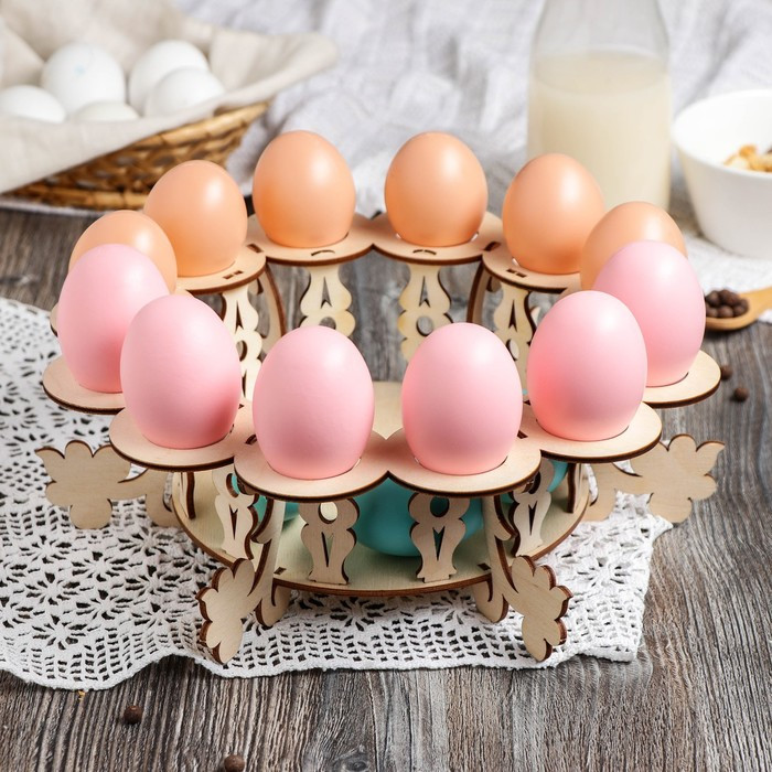 Подставка для яиц пасхальная, 12 ячеек, 26×26×15 см - фото 1 - id-p225424413