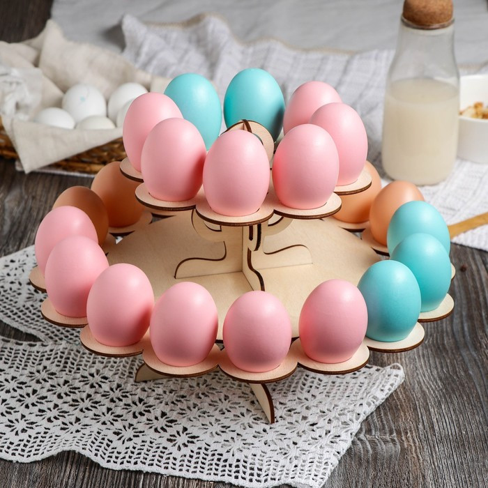 Подставка для яиц пасхальная, 2-х ярусная, 24 ячейки, 30×30×20 см - фото 1 - id-p225424415