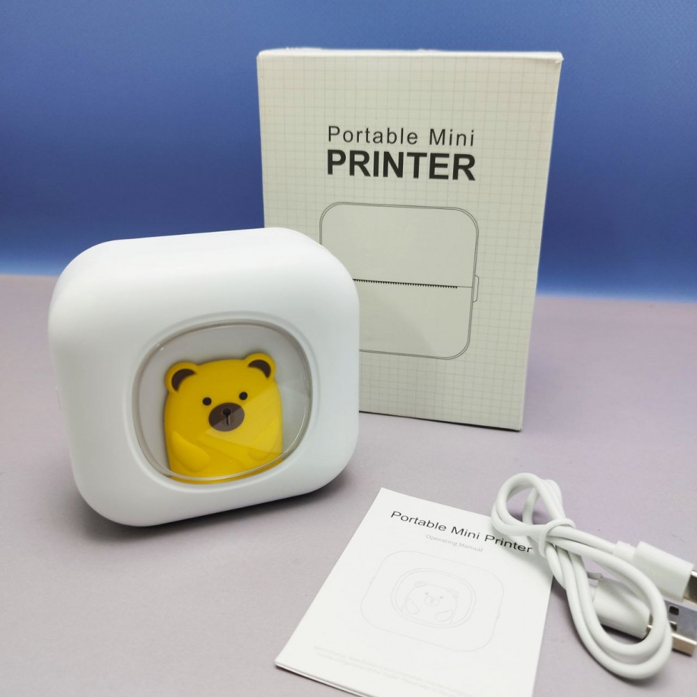 Портативный USB мини принтер Portable Mini Printer для термопечати (1 рулон термобумаги в комплекте) - фото 3 - id-p225425357