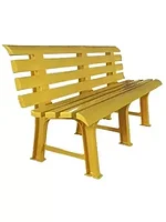 Пластиковая скамейка БИМАпласт (желтая)