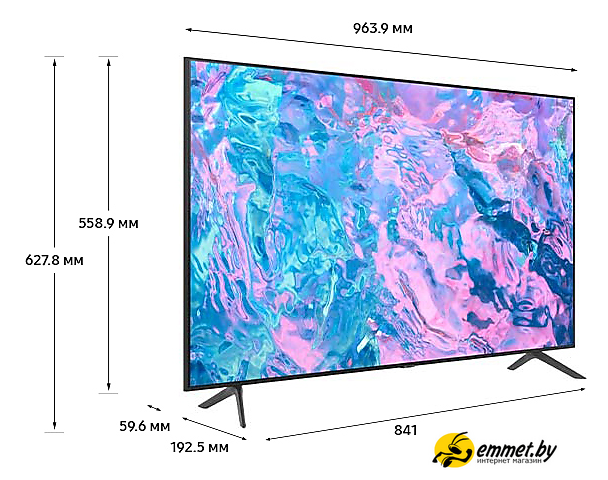 Телевизор Samsung Crystal UHD 4K CU7100 UE43CU7100UXRU - фото 2 - id-p225426611
