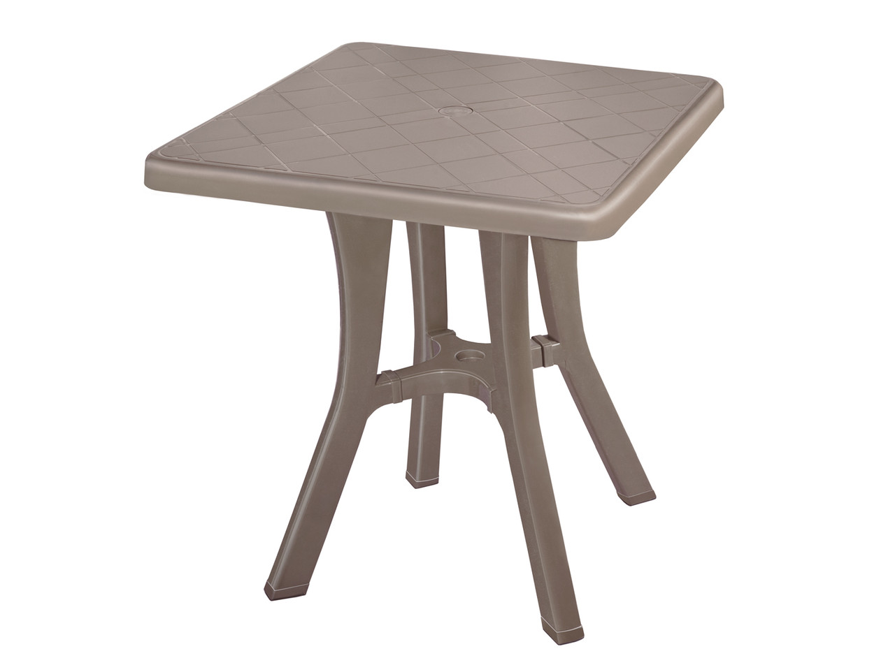 Стол пластиковый квадратный 70Х70 см серо-коричневый - фото 1 - id-p225425787