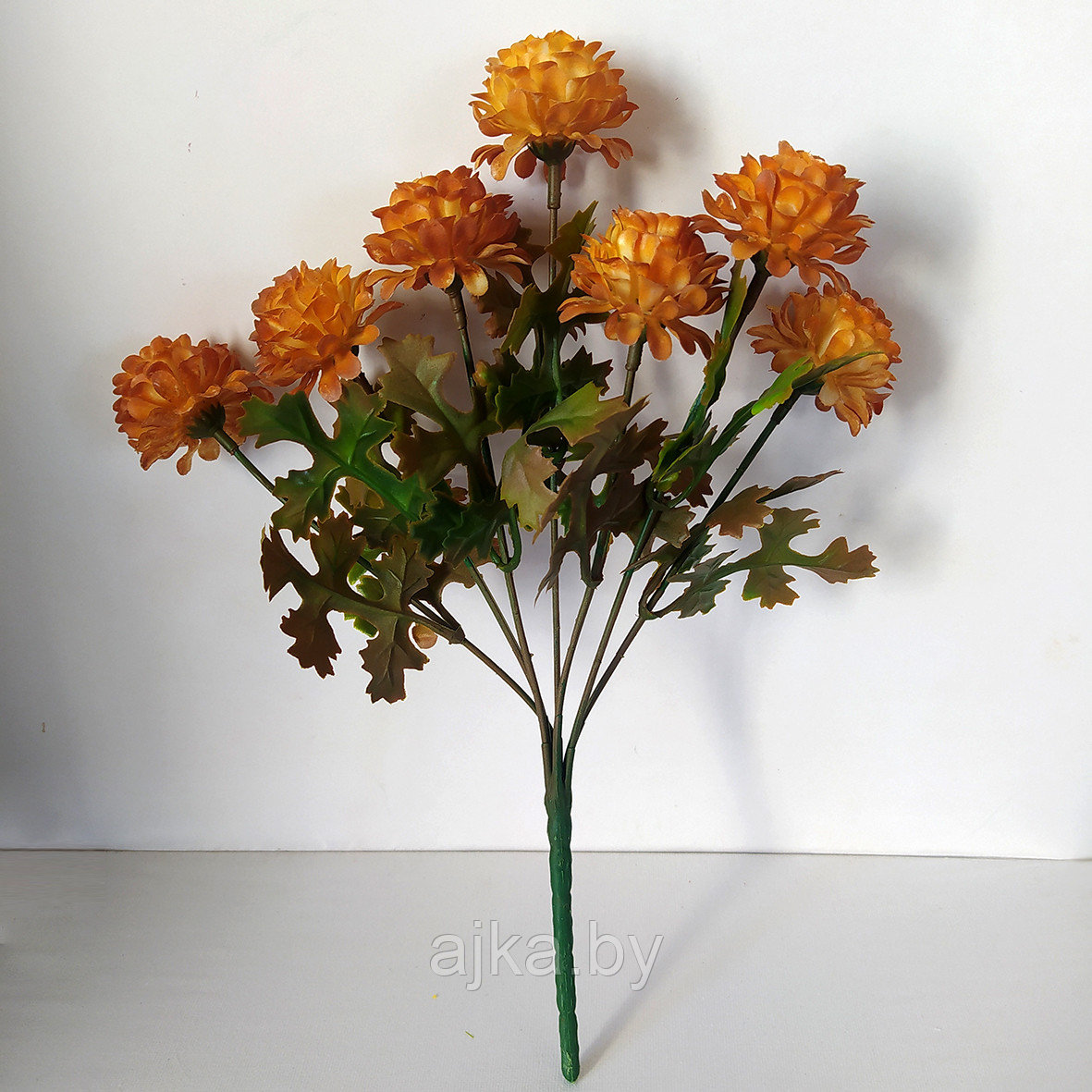 Букет пластиковый Хризантема 29 см, оранжевый - фото 3 - id-p225426848