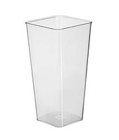 Пластиковая ваза для цветов, квадратная, высота 30.5 см
