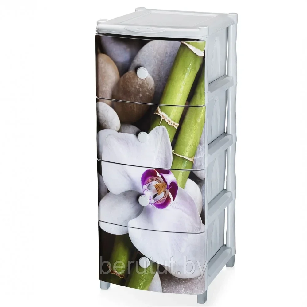 Комод с ящиками пластиковый Орхидея - фото 1 - id-p225427197