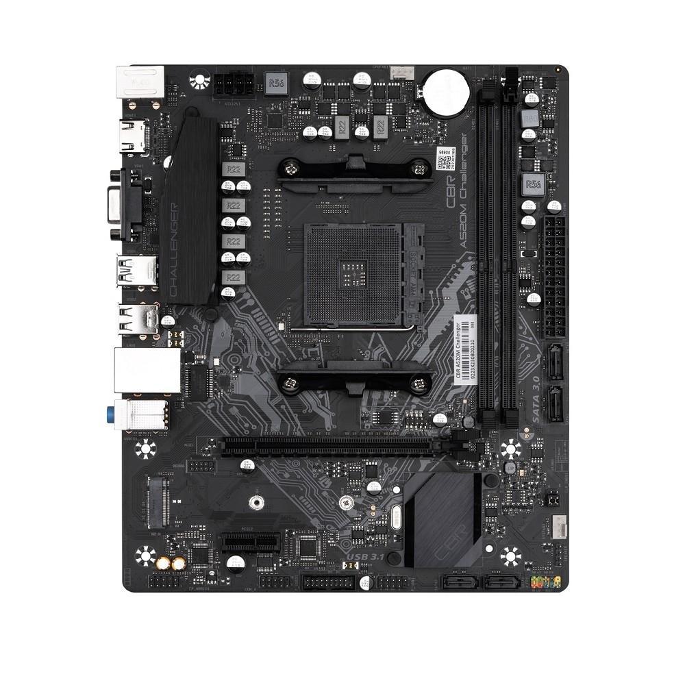 CBR A520M Challenger OEM {Socket AM4, 2*DDR4, mATX, VGA+HDMI, 1*PCIEx16/1*PCIEx1/1*M.2, 4*SATA3, - фото 1 - id-p225426857