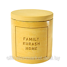 Свеча декоративная со спичками "Family Kurash Home Круг", ароматизированная, желтый