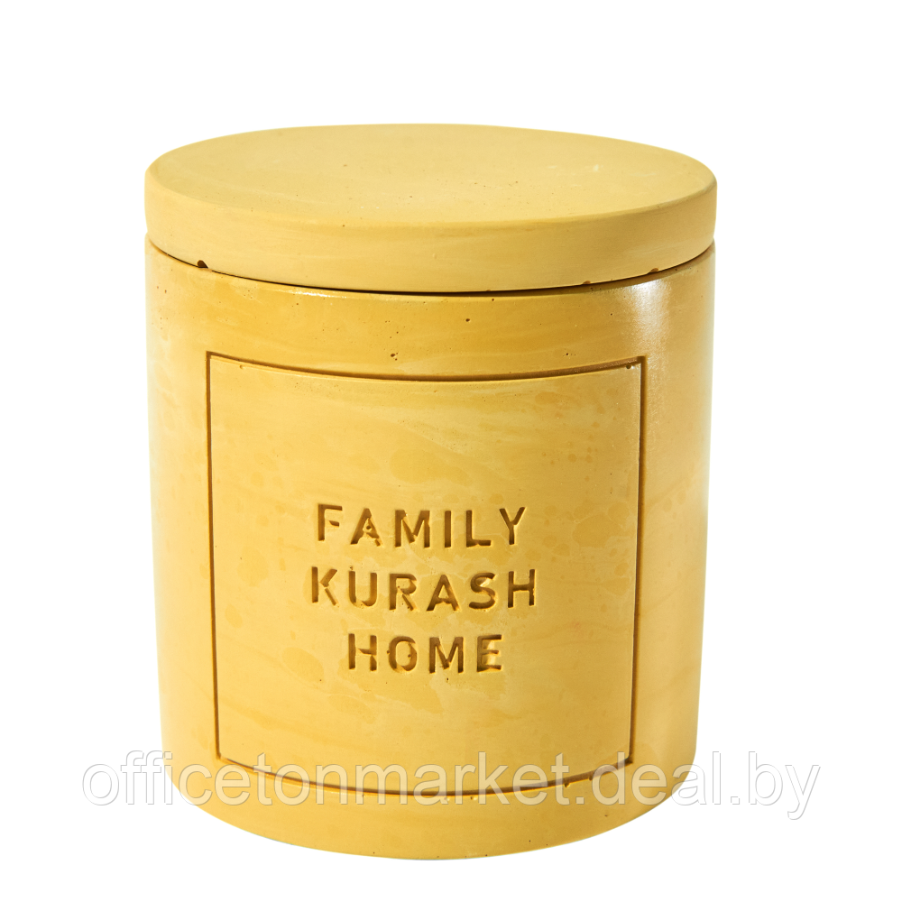 Свеча декоративная со спичками "Family Kurash Home Круг", ароматизированная, желтый - фото 1 - id-p225426105