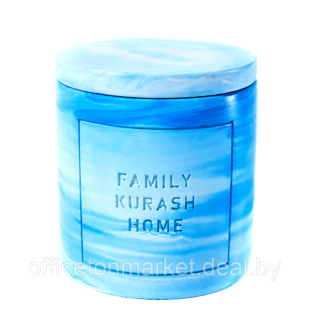 Свеча декоративная со спичками "Family Kurash Home Круг", ароматизированная, голубой - фото 1 - id-p225426107