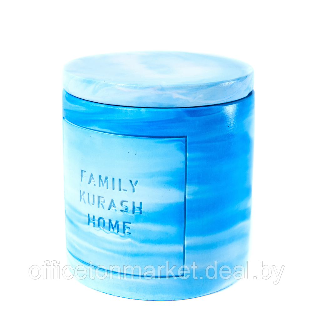 Свеча декоративная со спичками "Family Kurash Home Круг", ароматизированная, голубой - фото 2 - id-p225426107