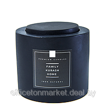 Свеча декоративная "Family Kurash Home Круг", ароматизированная, черный