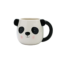 Кружка керамическая "Panda with ears", 450 мл, белый, черный
