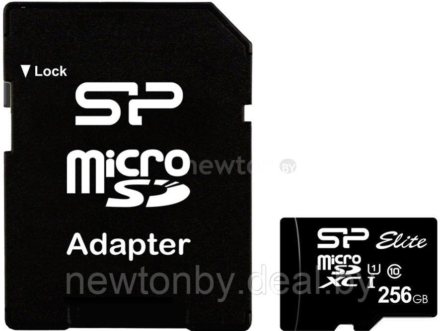 Карта памяти Silicon-Power microSDXC SP256GBSTXBU1V10SP 256GB (с адаптером) - фото 1 - id-p225427403