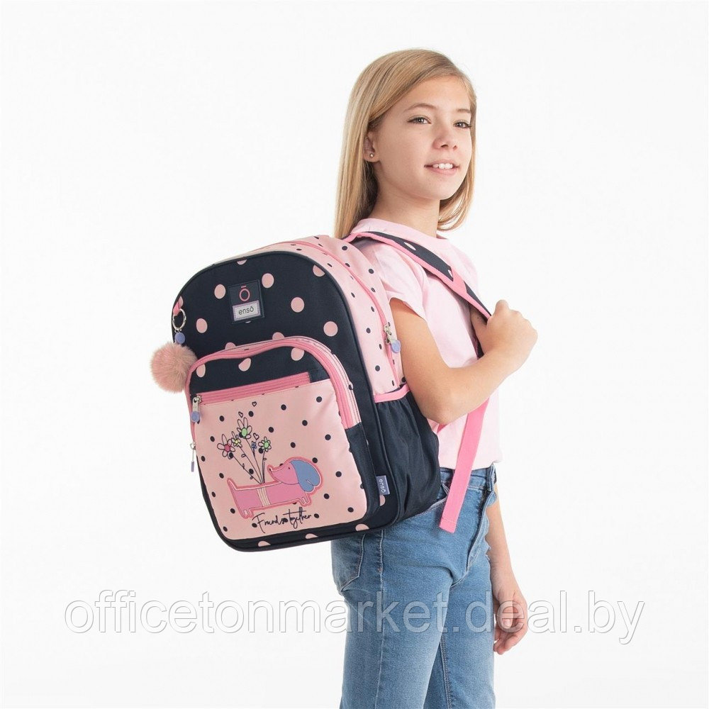 Рюкзак детский "Friends together", M, 38 см, розовый, темно-синий, - фото 10 - id-p225426121