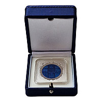 Футляр для одной монеты размером 40,00 мм. х 40,00 мм, синий с покрытием из ткани