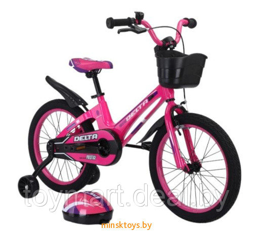 DELTA PRESTIGE - двухколёсный велосипед для детей, 16" (розовый) - фото 1 - id-p120411610