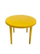 Пластиковый круглый стол БИМАпласт (желтый)