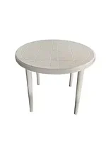Пластиковый круглый стол БИМАпласт (белый)