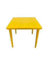 Пластиковый квадратный стол БИМАпласт (желтый)