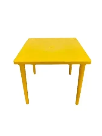 Пластиковый квадратный стол БИМАпласт (желтый) - фото 1 - id-p225427598