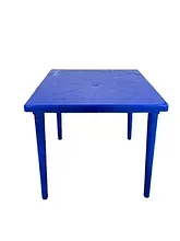 Пластиковый квадратный стол БИМАпласт (синий)