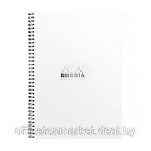 Блокнот "Rhodia", А4+, 160 страниц, в клетку, белый