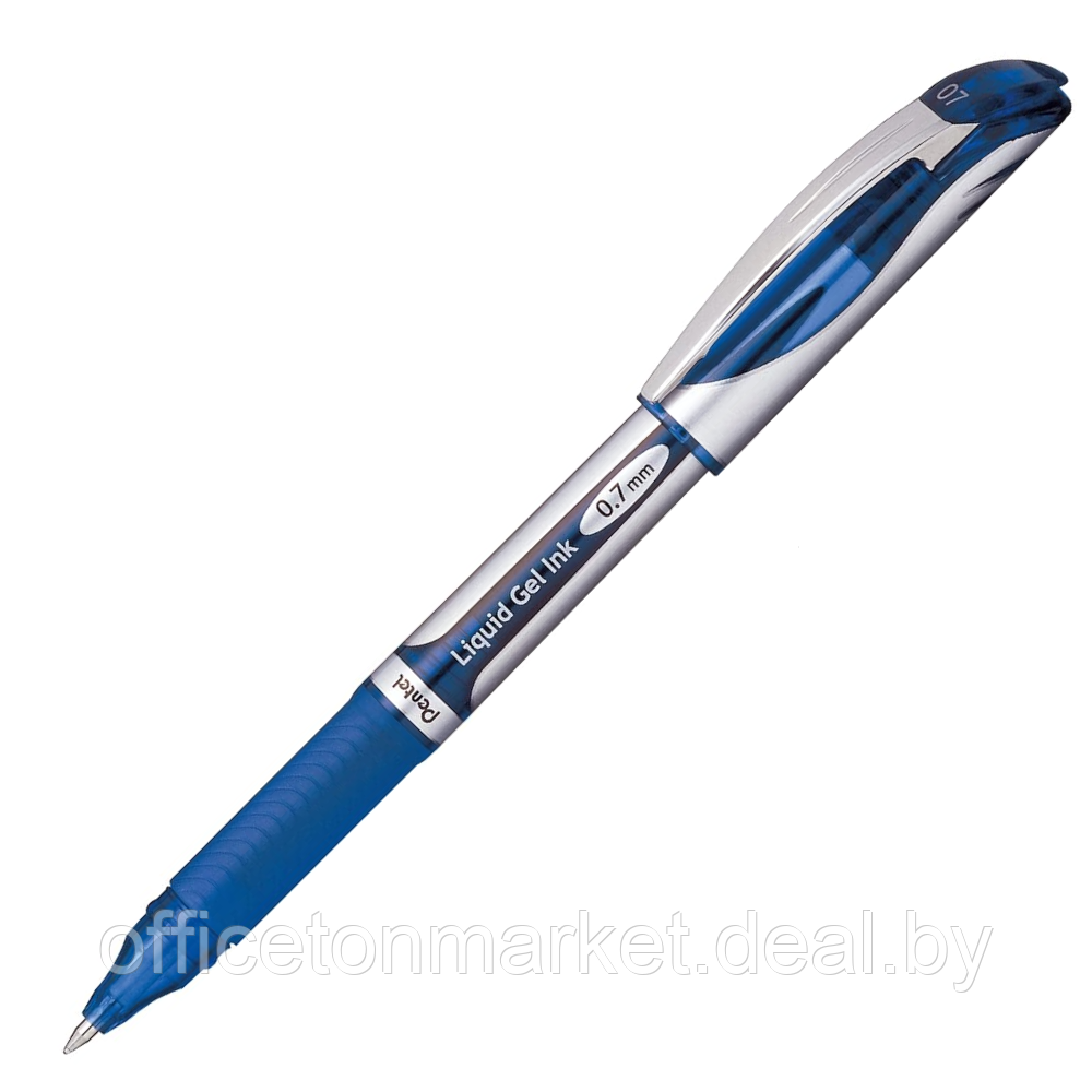 Ручка-роллер "EnerGel BL57", 0.7 мм, синий, серебристый, стерж. синий - фото 1 - id-p195502417