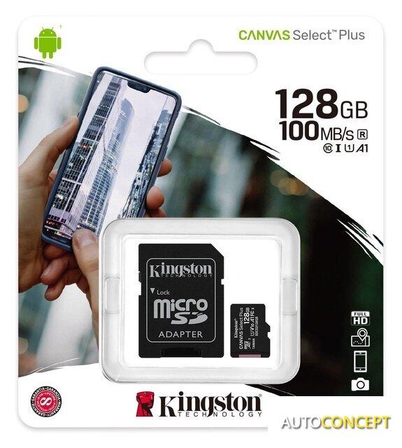 Карта памяти Kingston Canvas Select Plus microSDXC 128GB (с адаптером) - фото 3 - id-p222339799