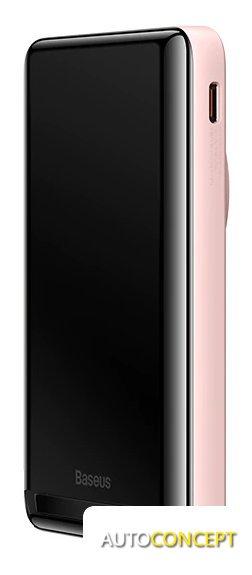 Внешний аккумулятор Baseus Magnetic Bracket Wireless Fast Charge 10000mAh (розовый) - фото 1 - id-p213197528