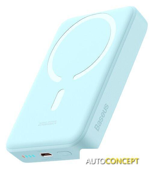 Внешний аккумулятор Baseus Magnetic Mini Wireless Fast Charge Power Bank 30W 10000mAh (голубой) - фото 1 - id-p213198341