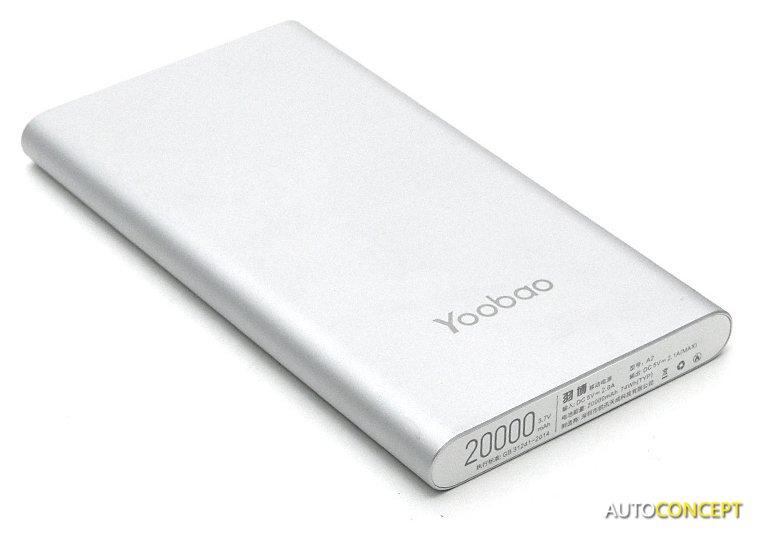 Внешний аккумулятор Yoobao A2 (серебристый) - фото 3 - id-p213198107