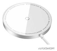 Беспроводное зарядное Baseus Simple Mini3 Magnetic Wireless Charger 15W CCJJ040012 (белый)