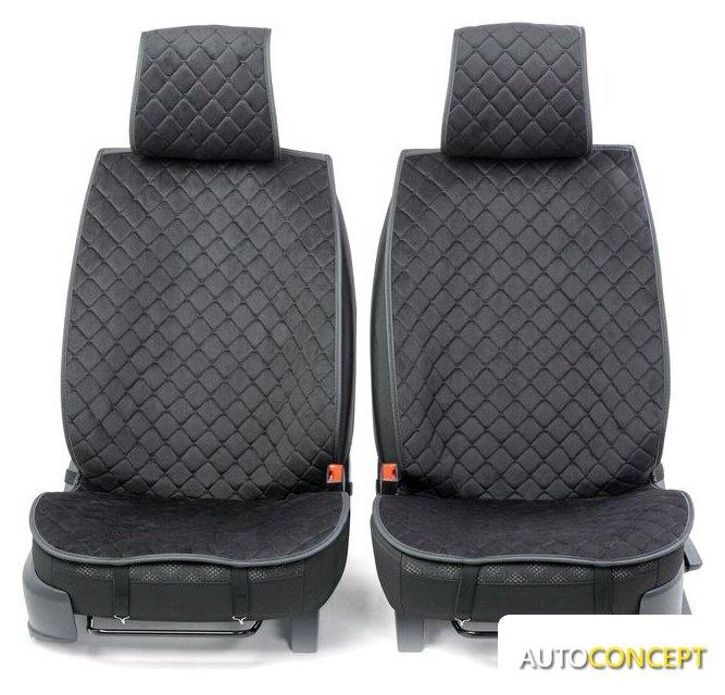 Накидка на автомобильное сидение Car Performance CUS-1012 BK/BK (алькантара, черный) - фото 2 - id-p214771386