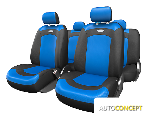Комплект чехлов для сидений Autoprofi Extreme XTR-803 (черный/синий) - фото 1 - id-p213199031